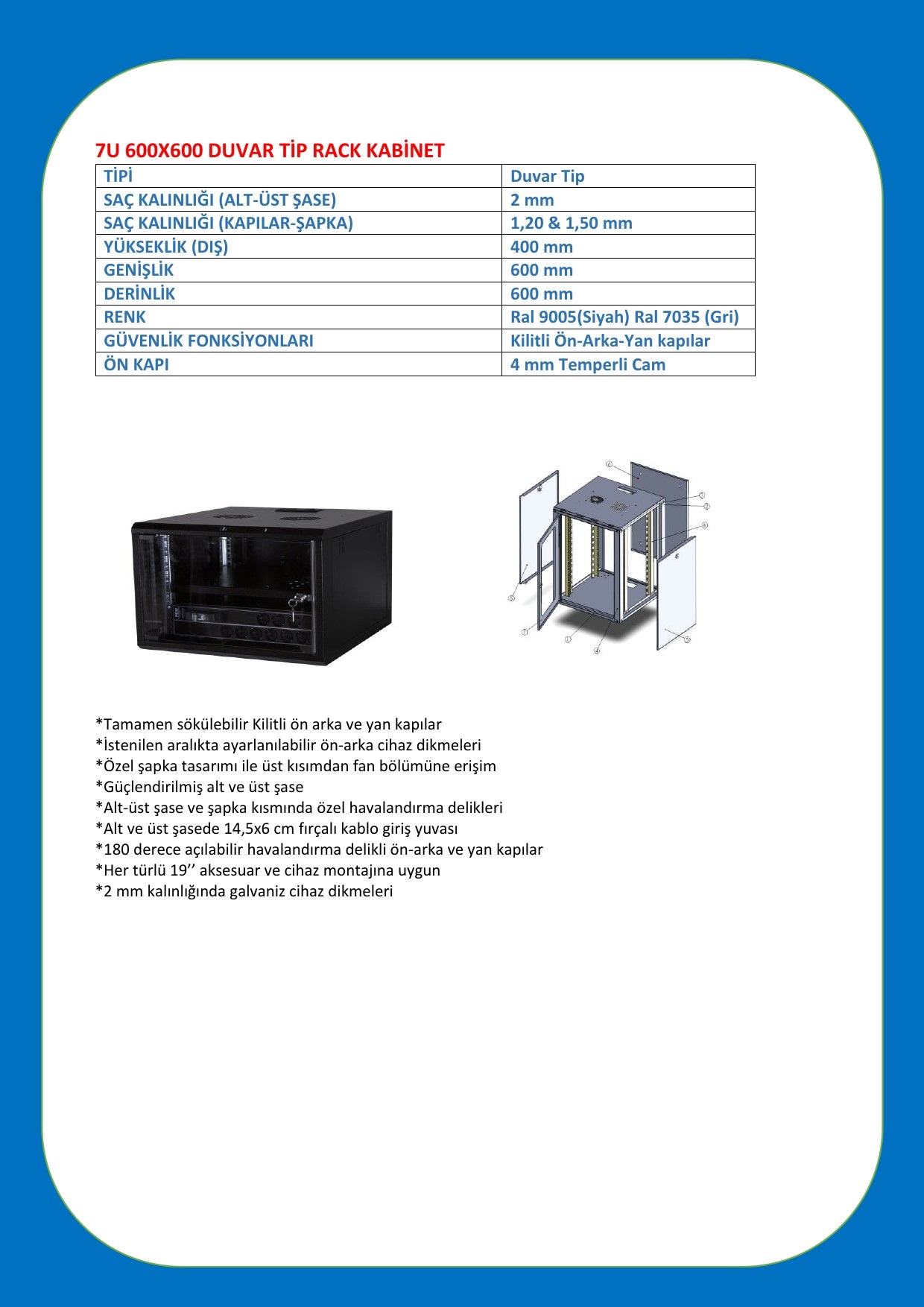 7U 600X600 DUVAR TİPİ DATASHEET-1